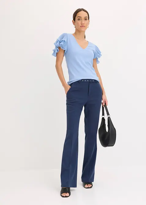 Shirt mit Volants, bonprix