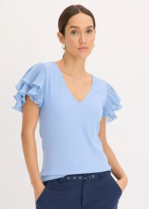 Shirt mit Volants, bonprix