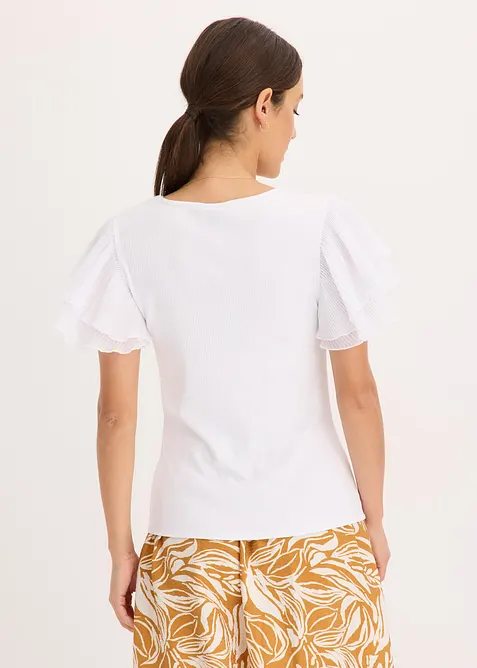 Shirt mit Volants, bonprix