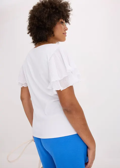 Shirt mit Volants, bonprix