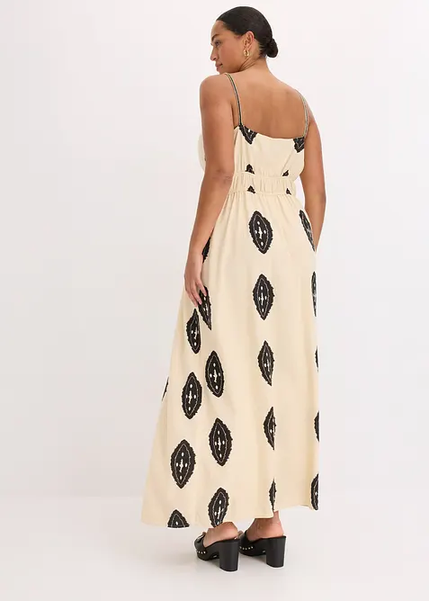 Leinen-Maxikleid aus luftigem Leinen-Mix, bonprix