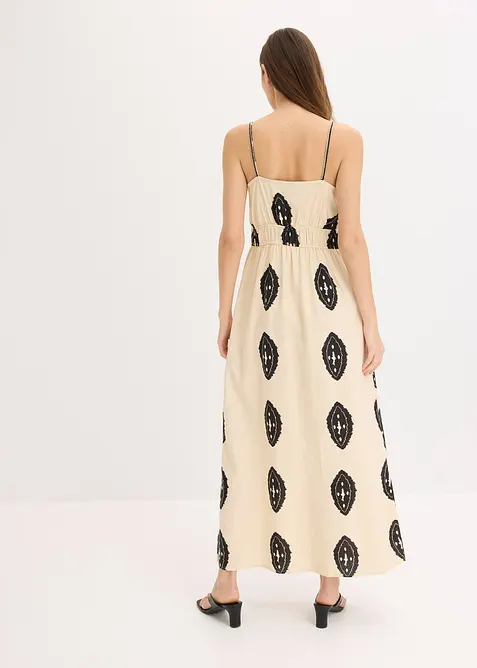 Leinen-Maxikleid aus luftigem Leinen-Mix, bonprix