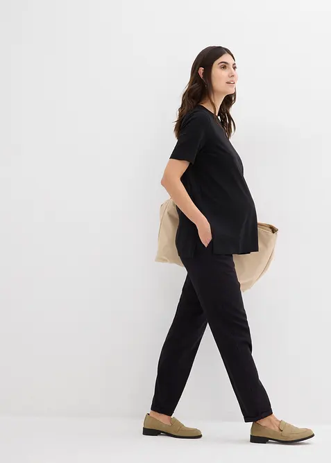 2-in-1 Umstands- und Stillshirt aus Bio-Baumwolle mit Seitenschlitzen, bonprix
