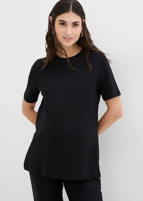 2-in-1 Umstands- und Stillshirt aus Bio-Baumwolle mit Seitenschlitzen, bonprix