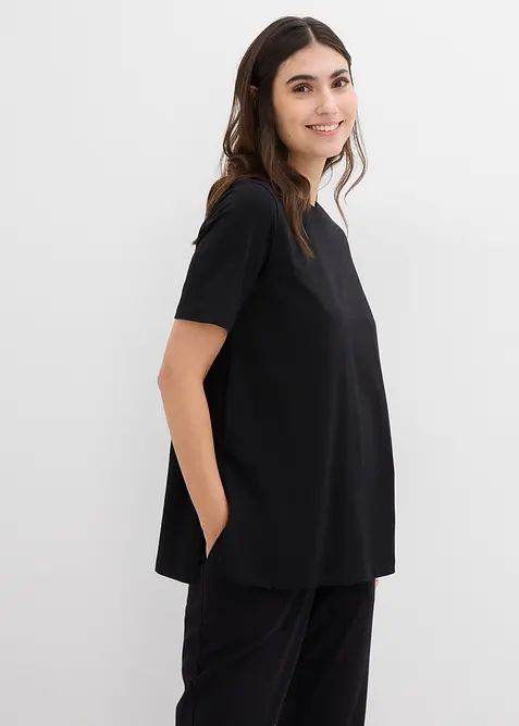 2-in-1 Umstands- und Stillshirt aus Bio-Baumwolle mit Seitenschlitzen, bonprix