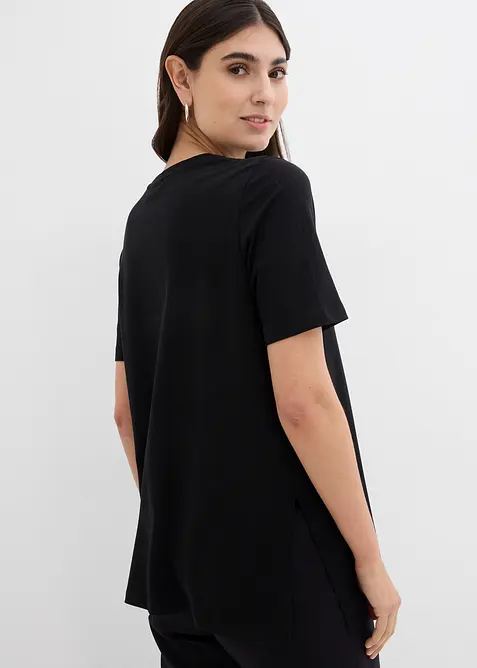 2-in-1 Umstands- und Stillshirt aus Bio-Baumwolle mit Seitenschlitzen, bonprix