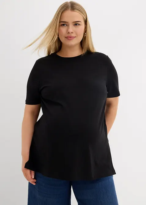 T-shirt 2en 1  de grossesse et d'allaitement avec fentes sur le c&ocirc;t&eacute;, bonprix