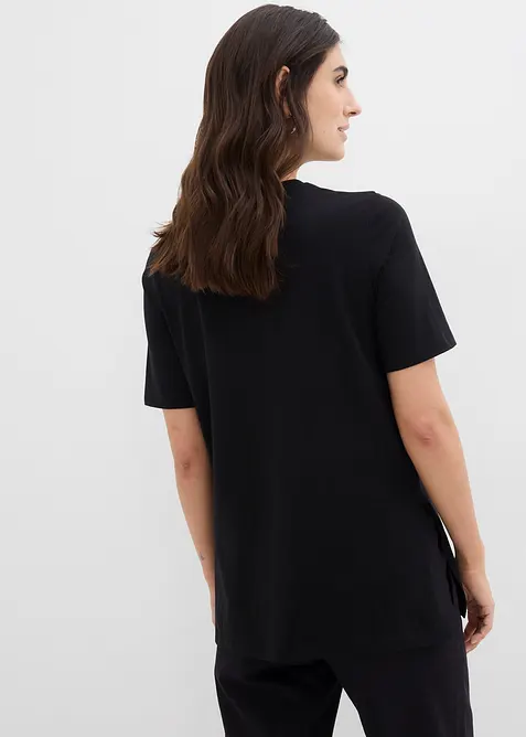 2-in-1 Umstands- und Stillshirt aus Bio-Baumwolle mit Seitenschlitzen, bonprix