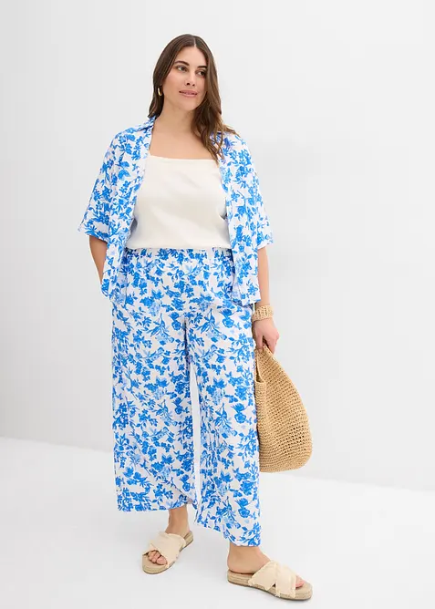 Chemisier manches courtes en viscose mélangée, bonprix