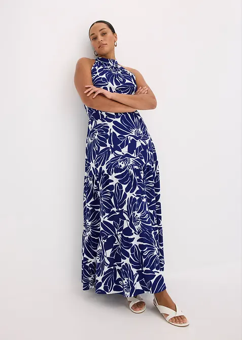 Robe longue imprim&eacute;e, bonprix