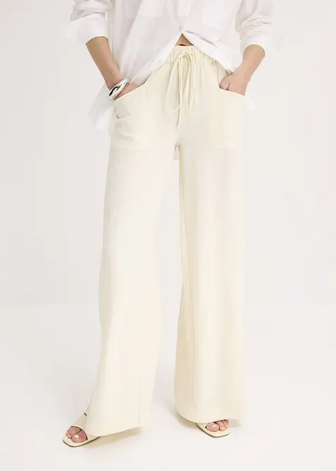 Marlenehose aus leichtem Crêpe, bonprix