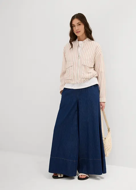 Pilotenjacke in Leinenoptik, bonprix