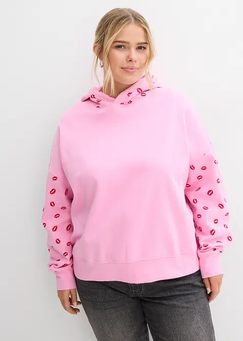 Sweat &agrave; capuche oversize 100% coton, bonprix