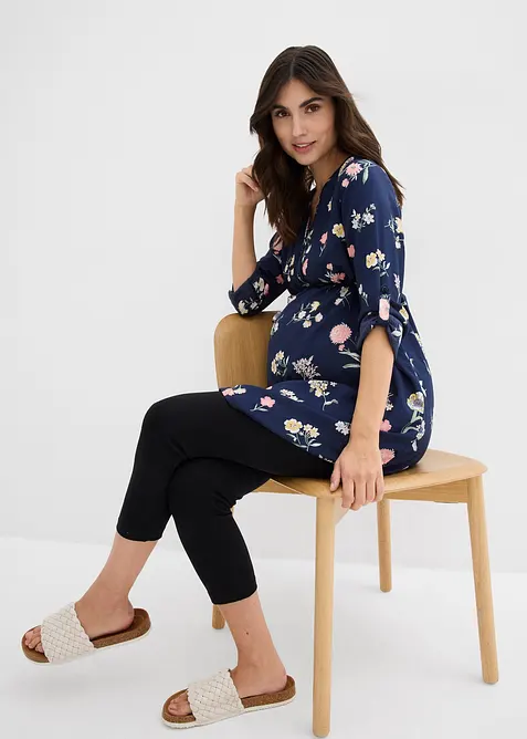 2-in-1 Umstands-und Still-Blusenkleid aus Viskose, bonprix