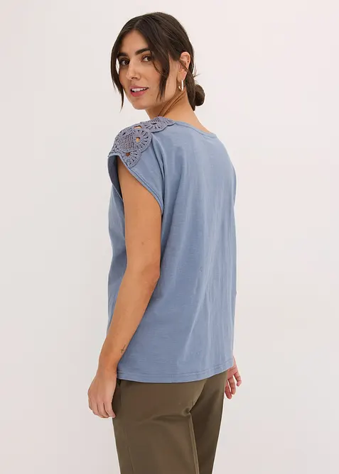 T-shirt à empiècements crochetés, bonprix