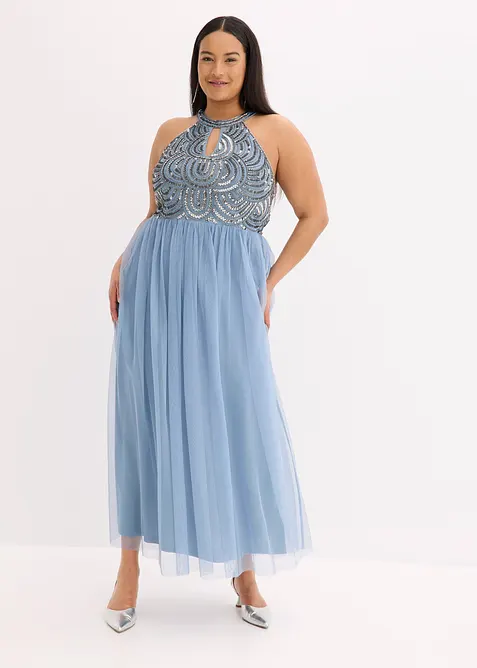 Maxikleid mit Paillettenstickerei, bonprix