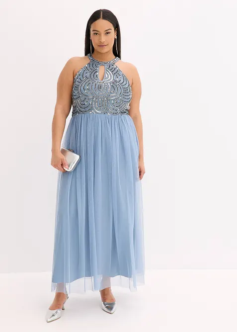 Maxikleid mit Paillettenstickerei, bonprix