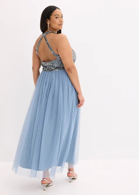 Maxikleid mit Paillettenstickerei, bonprix