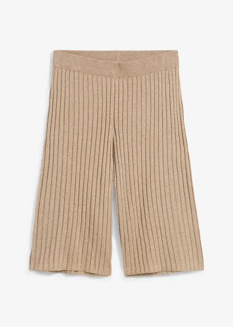 Strick-Bermuda mit hohem Bund aus Viskose-Mix, bonprix