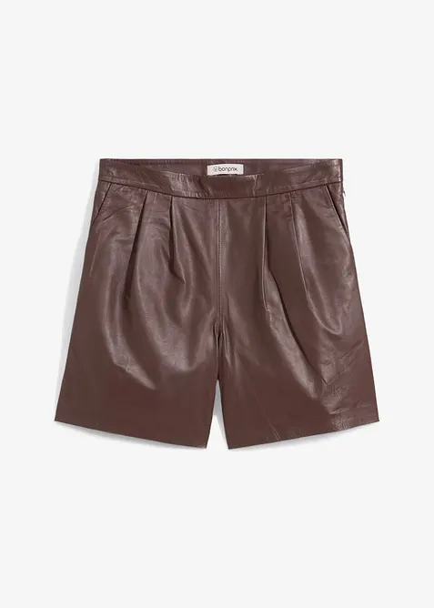 Leder-Shorts aus Lammnappa, bonprix