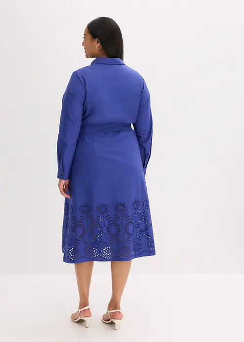 Robe-chemise avec broderie anglaise, bonprix