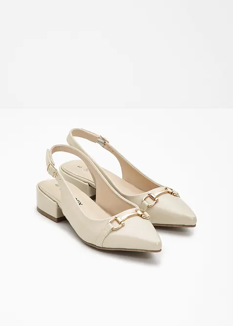 Slingpumps mit flachem Absatz, bonprix