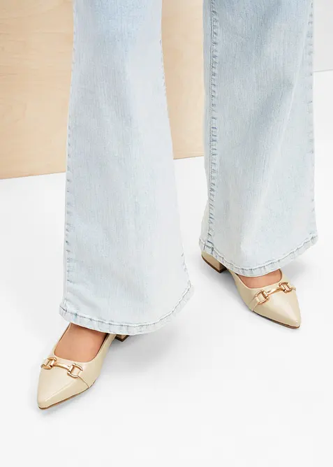 Slingpumps mit flachem Absatz, bonprix