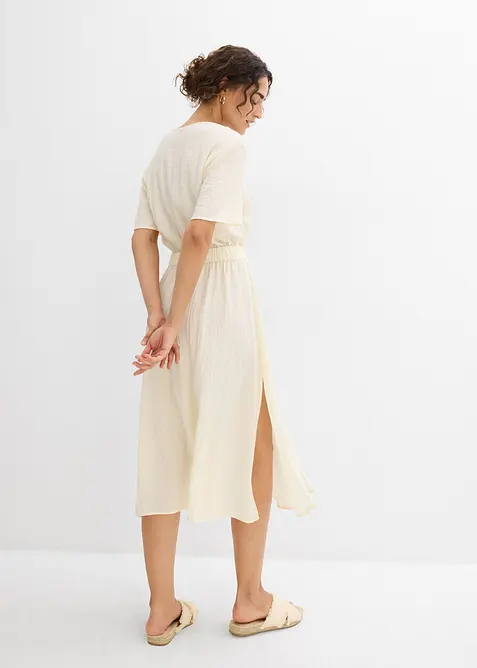 Robe midi en seersucker aérien, bonprix