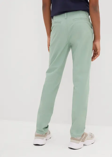Pantalon chino en coton extensible à taille réglable, slim, bonprix