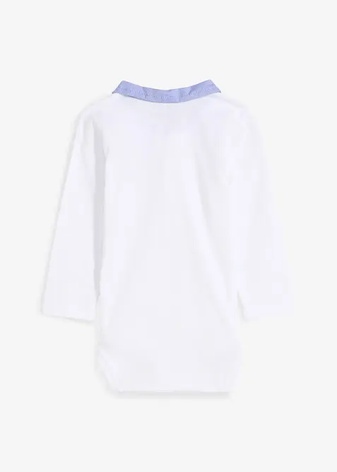 Body bébé à col chemise, 100% coton, bonprix