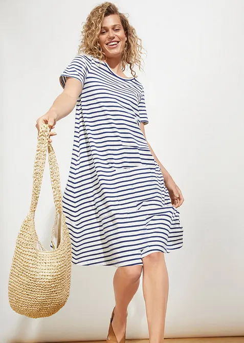 Robe fluide en coton flammé, bonprix