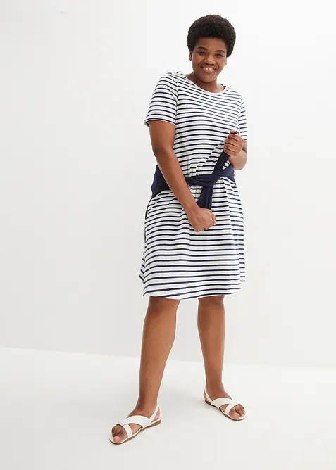 Baumwoll-Shirtkleid aus Flammgarn, bonprix