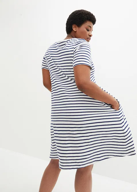 Baumwoll-Shirtkleid aus Flammgarn, bonprix