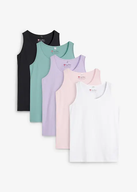 Lot de 5 d&eacute;bardeurs longs 100% coton, bonprix