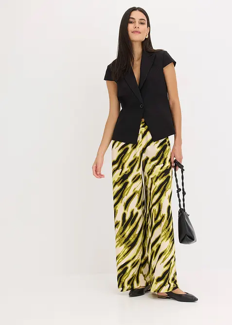 Blazer à manches courtes en satin de coton, bonprix