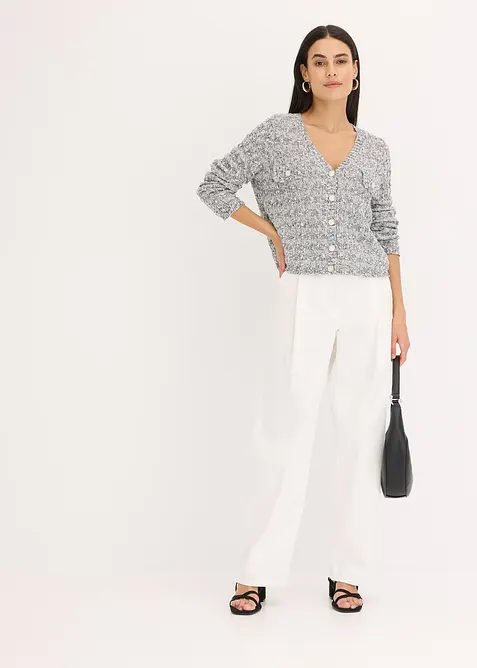 Bouclé Strickjacke, bonprix