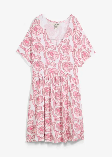 Shirtkleid aus flie&szlig;endem Viskose-Elasthan-Mix, bonprix