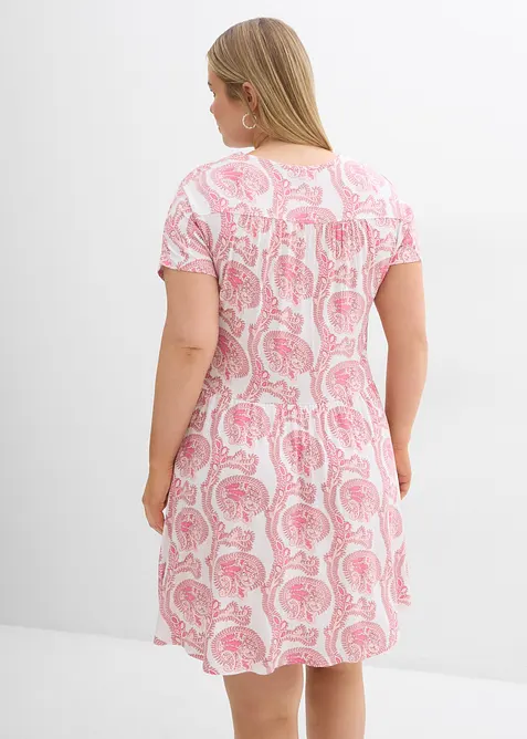 Shirtkleid aus flie&szlig;endem Viskose-Elasthan-Mix, bonprix