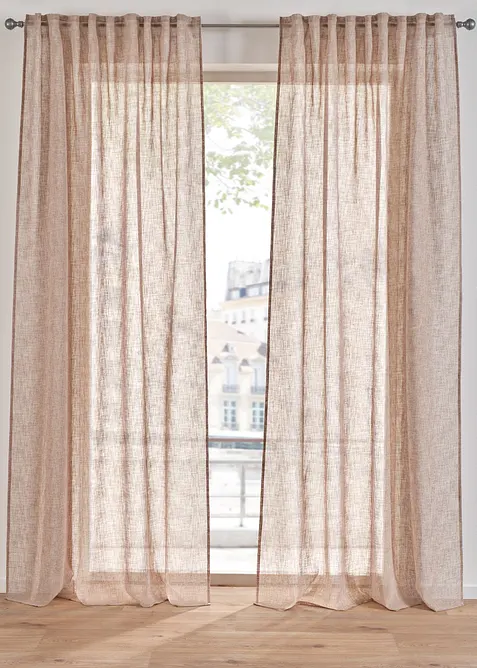 Voilage aspect lin (1 pce.), bonprix