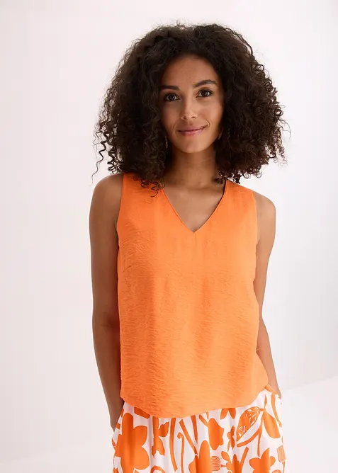 Blouse sans manches en viscose mélangée, bonprix