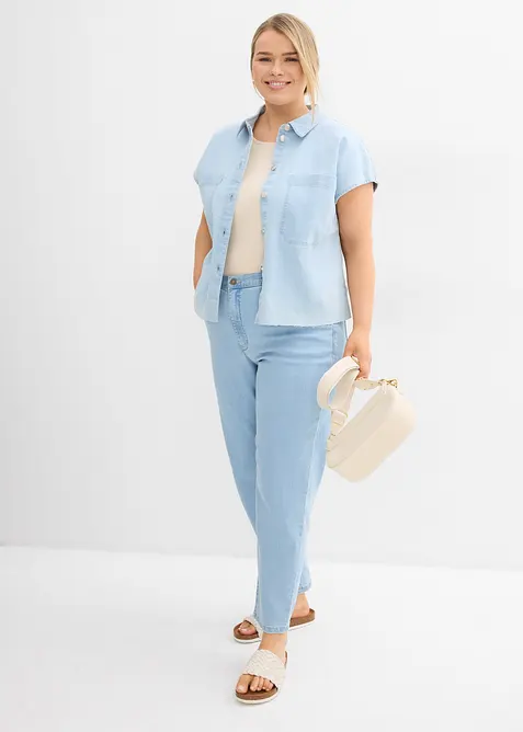 Mom Jeans High Waist, Stretch, bonprix