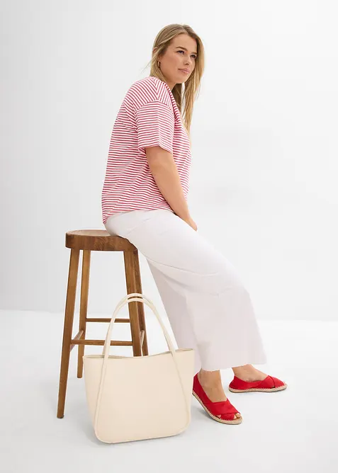 Wide-Leg-Jeans, High Waist, cropped, bonprix