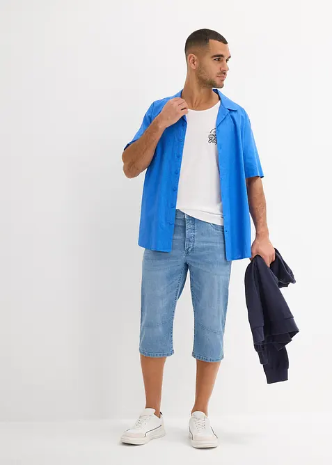 Leichte Stretch-Jeans-Long-Bermuda, Regular Fit, bonprix