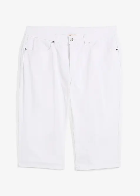 Bermuda long et léger en jean extensible, Regular, bonprix