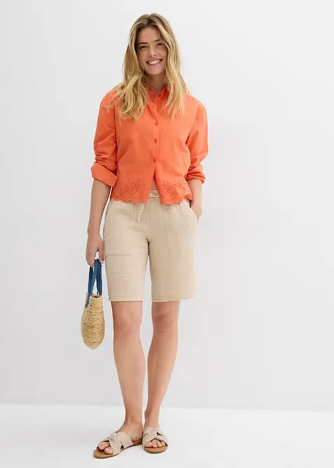 Schlupf-Bermuda aus Musselin, bonprix