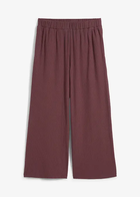 Pantalon en jersey côtelé à taille élastiquée, bonprix