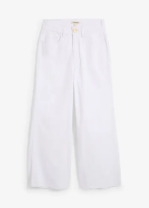 Wide-Leg-Jeans, High Waist, cropped, bonprix