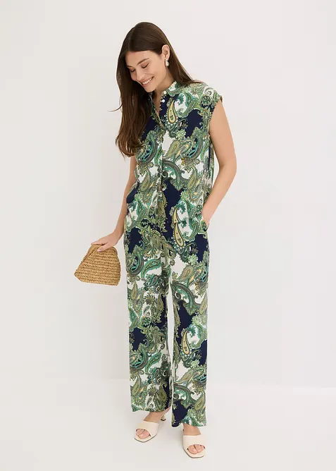 bedruckte Hose aus flie&szlig;ender Viskose, bonprix