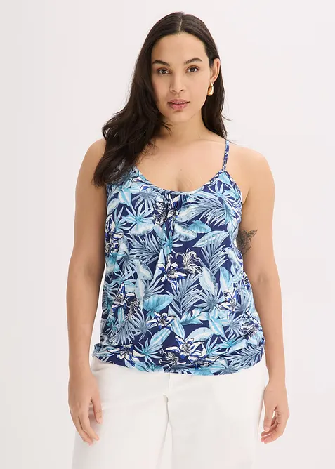 Top &agrave; fines bretelles en viscose extensible douce, bonprix