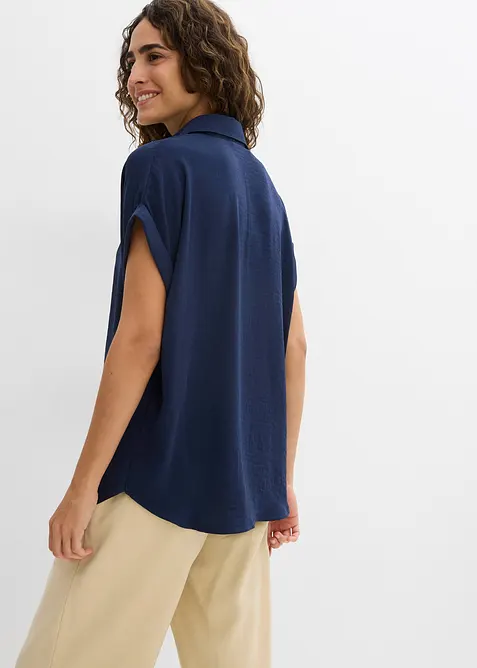 Chemisier manches courtes avec polyester recyclé, bonprix